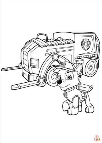 rocky paw patrol kleurplaat printen