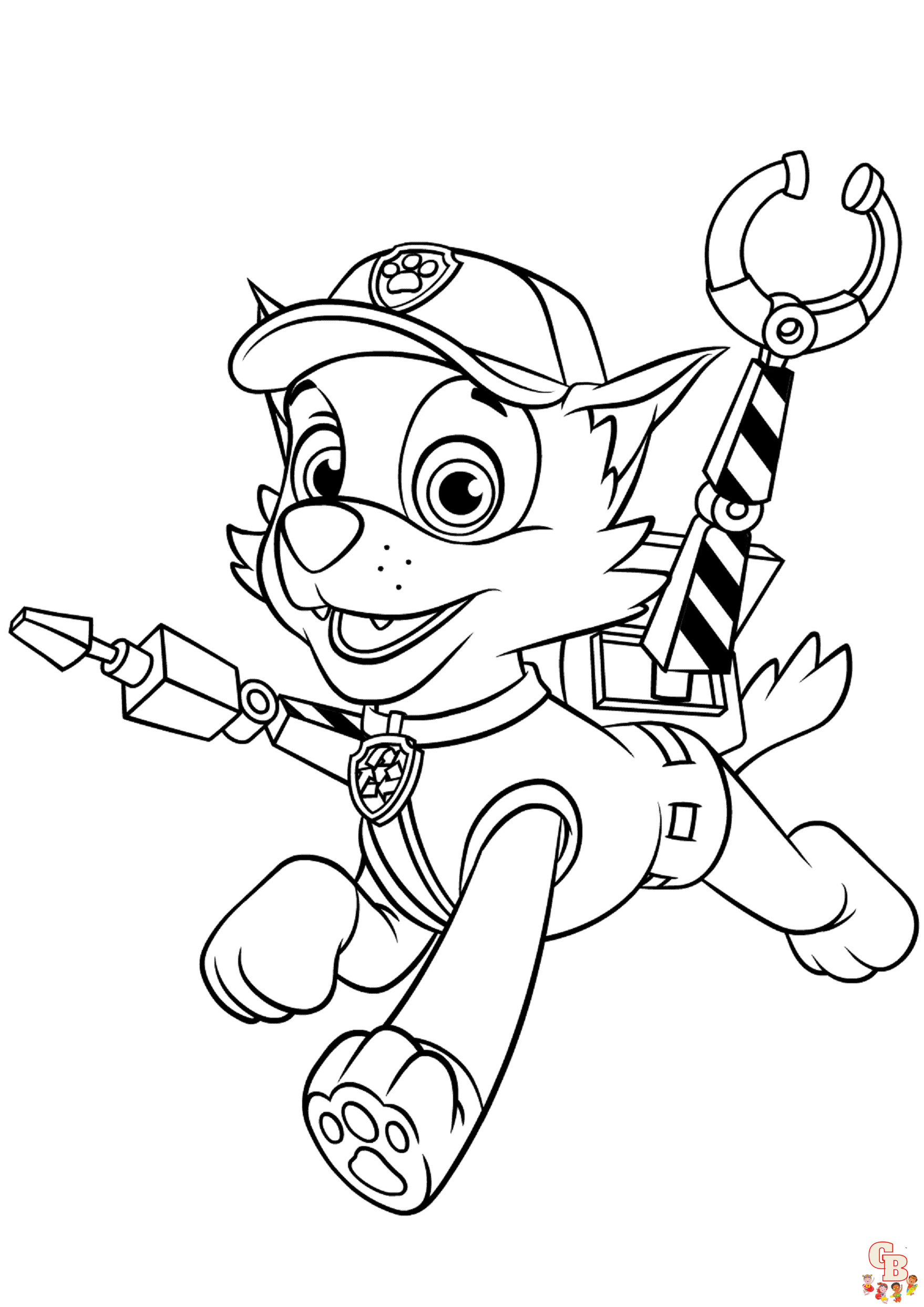 rocky paw patrol kleurplaat