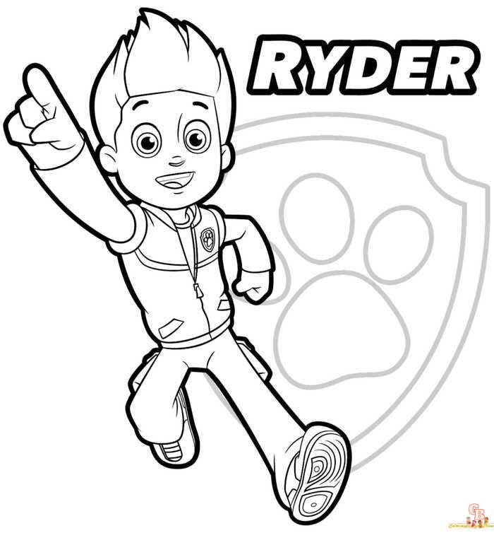 ryder paw patrol kleurplaat printen