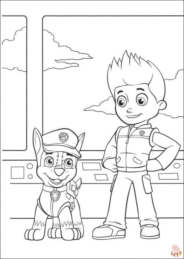 ryder paw patrol kleurplaten