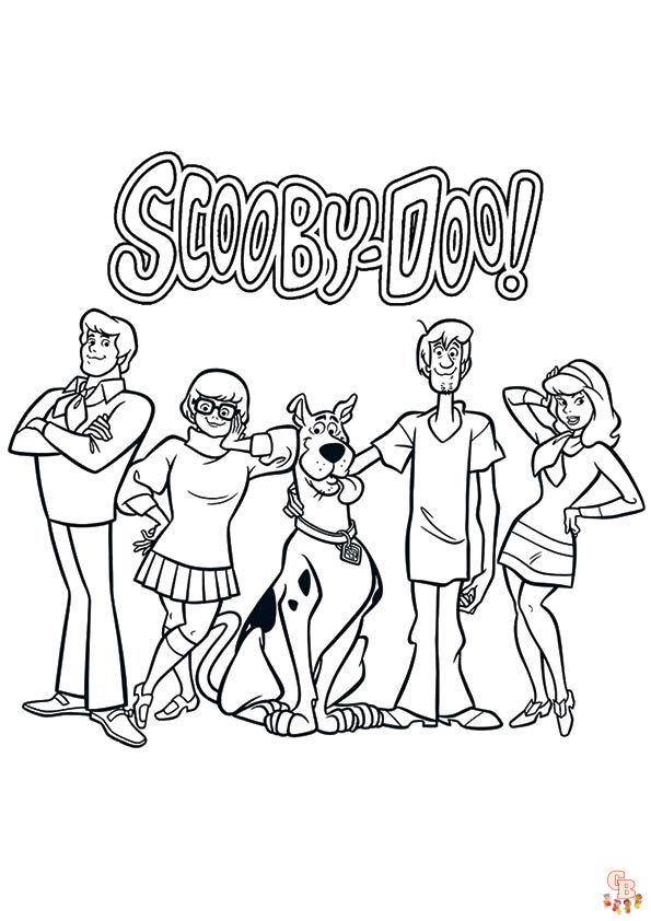 scooby doo kleurplaat 2