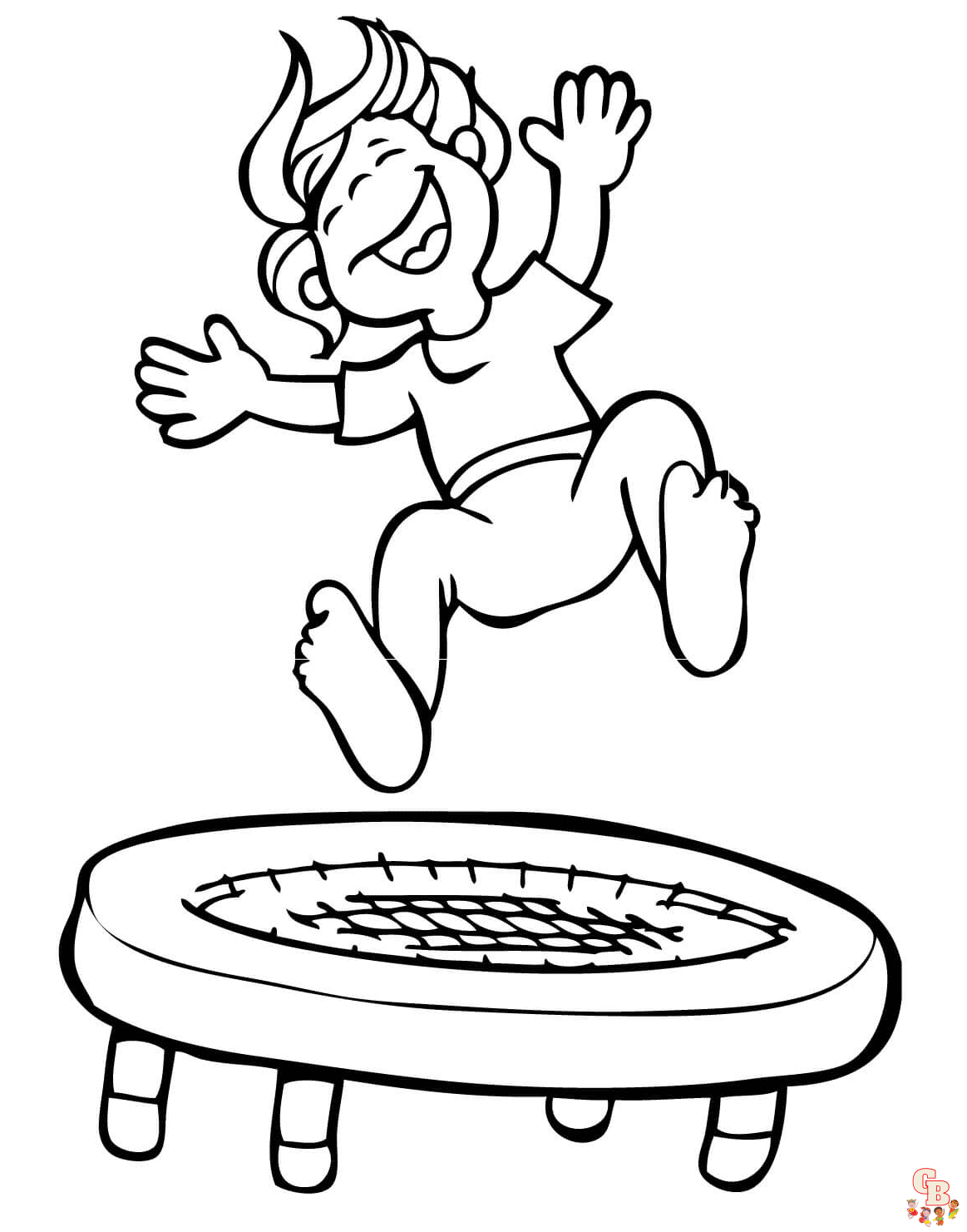 trampoline kleurplaat 1