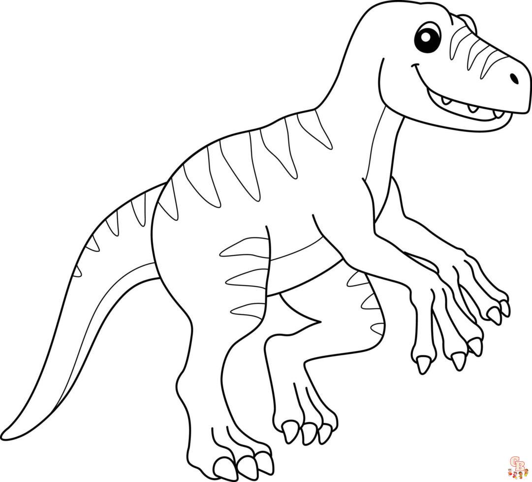 velociraptor kleurplaat gratis printen