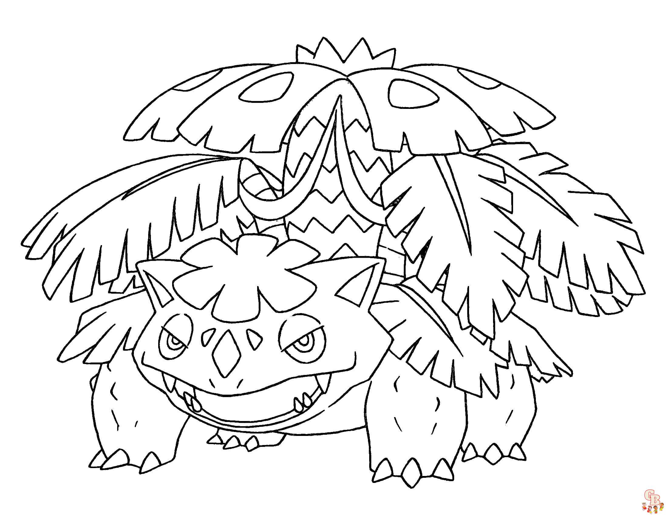 venusaur kleurplaat printen