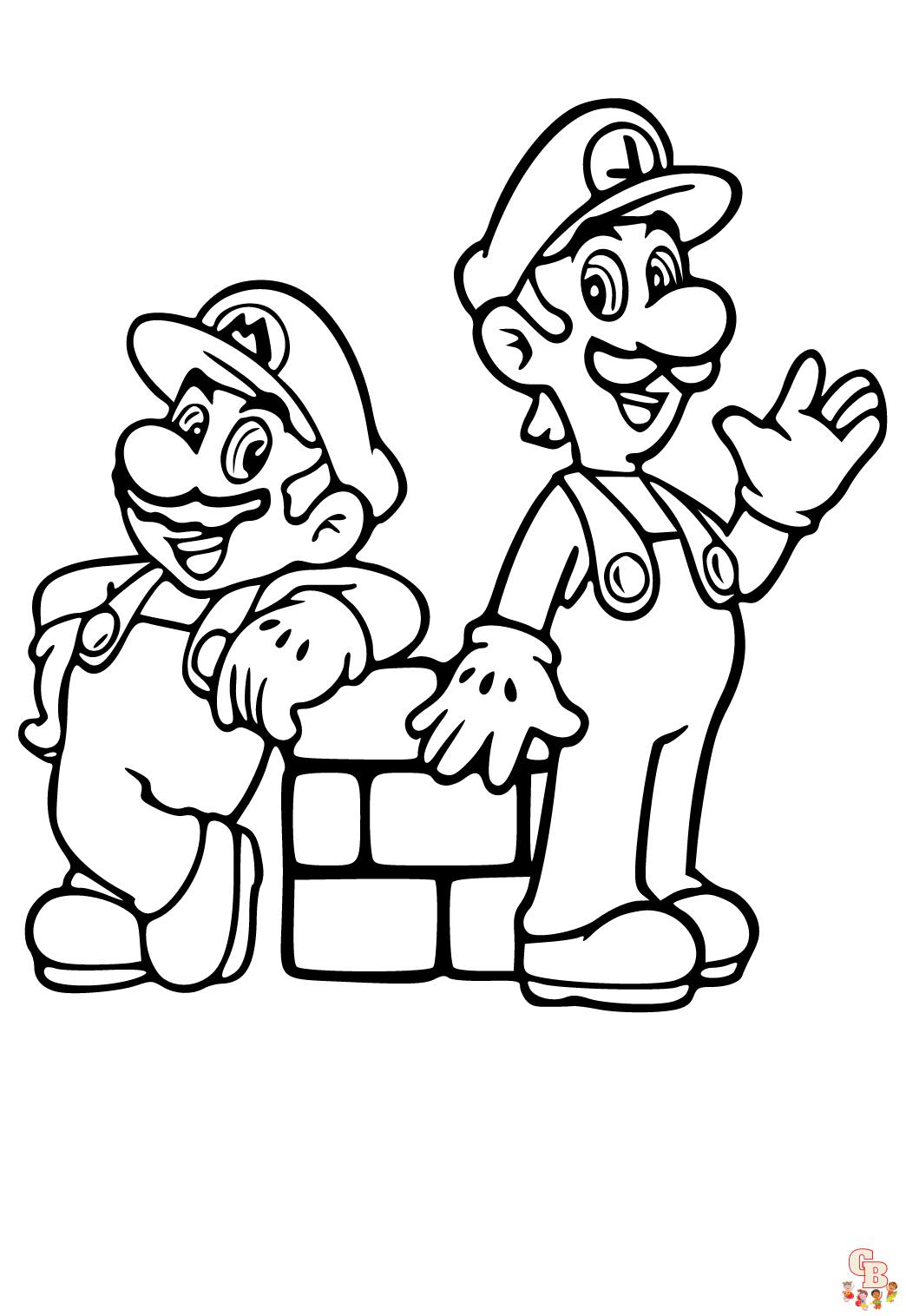 mario en luigi kleurplaat