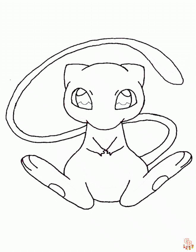 pokemon mew kleurplaat