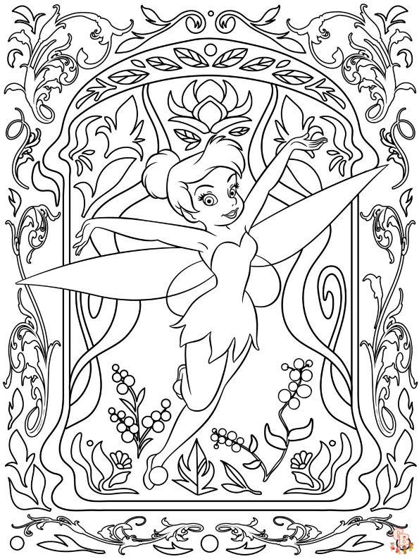 tinkerbell kleurplaat printen