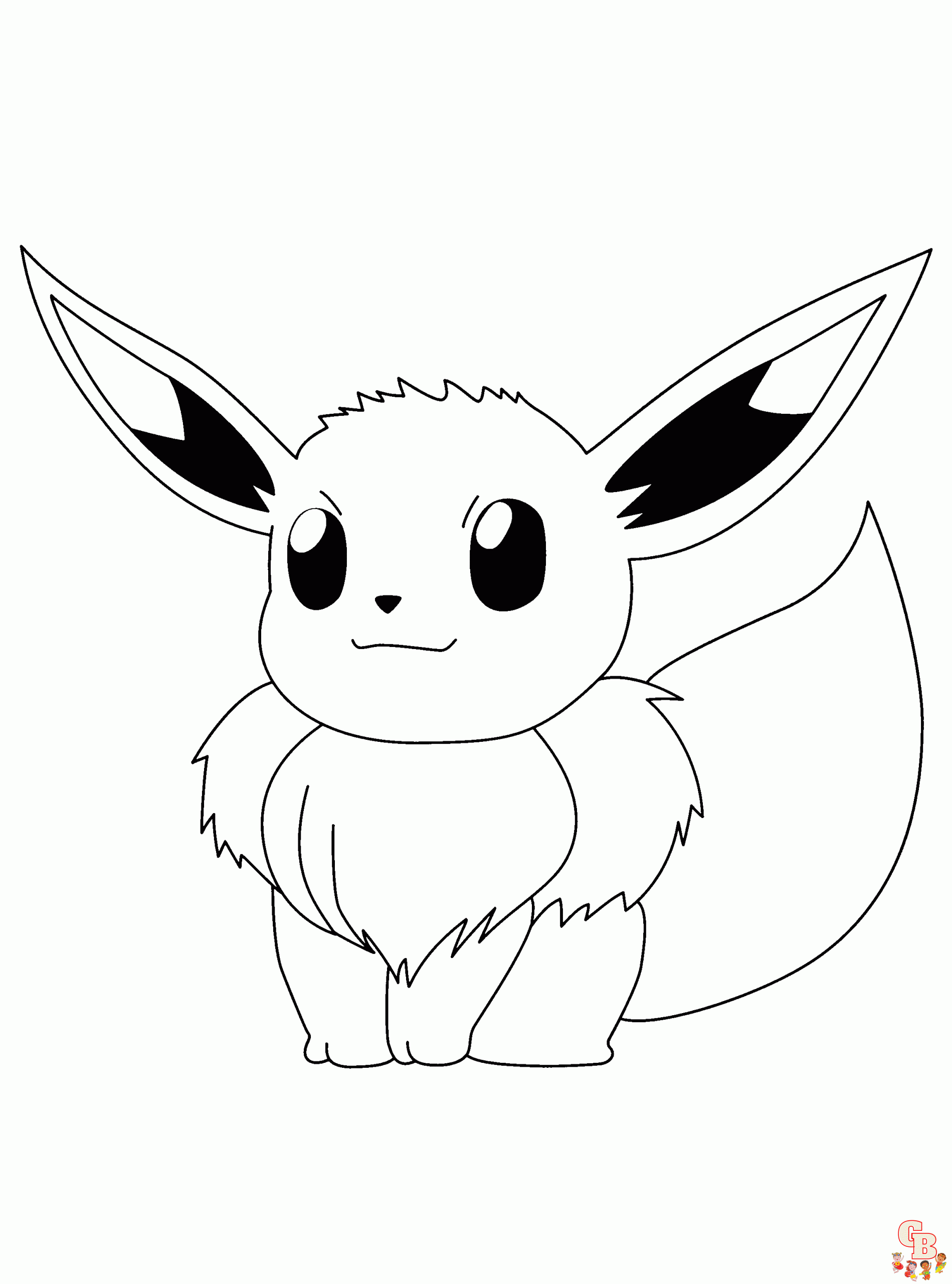 eevee pokemon kleurplaat printen