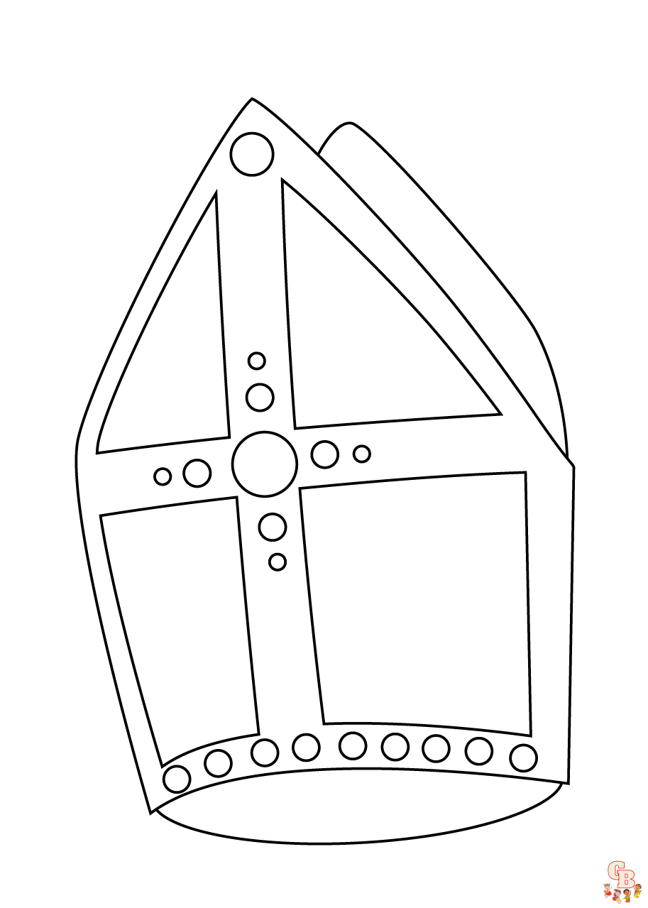 mijter sinterklaas kleurplaten