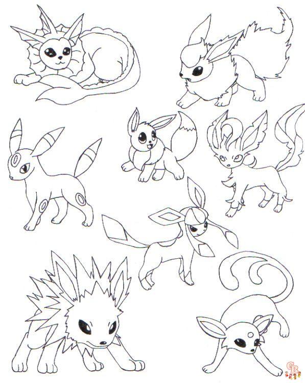 pokemon evolutions kleurplaten