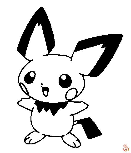 pokemon pichu kleurplaat