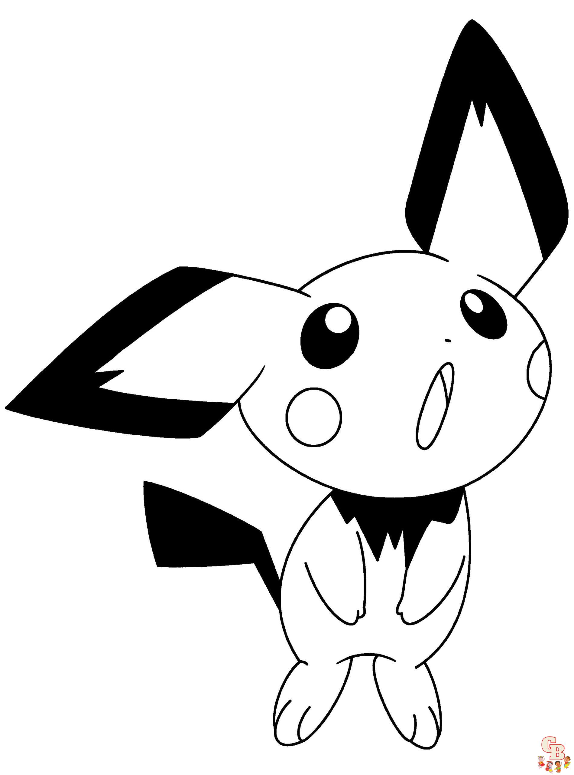 pokemon pichu kleurplaten