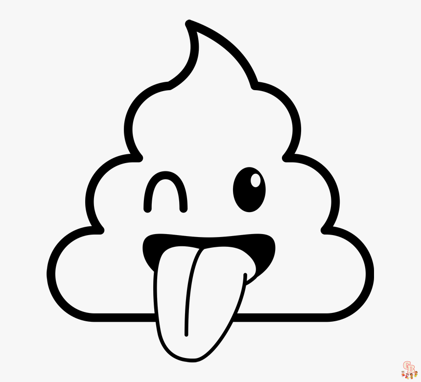 48 485736 poop emoji black and white hd png download