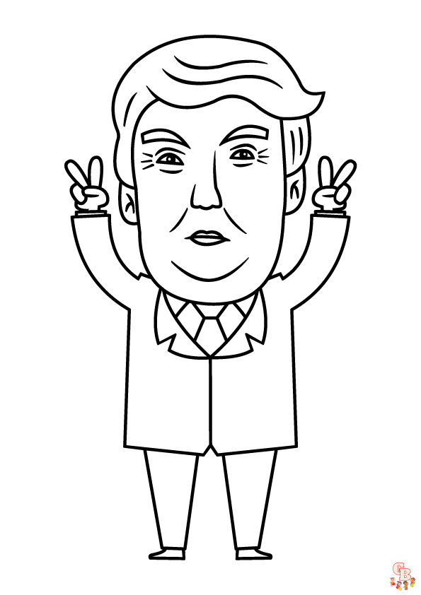 Donald Trump kleurplaten 3