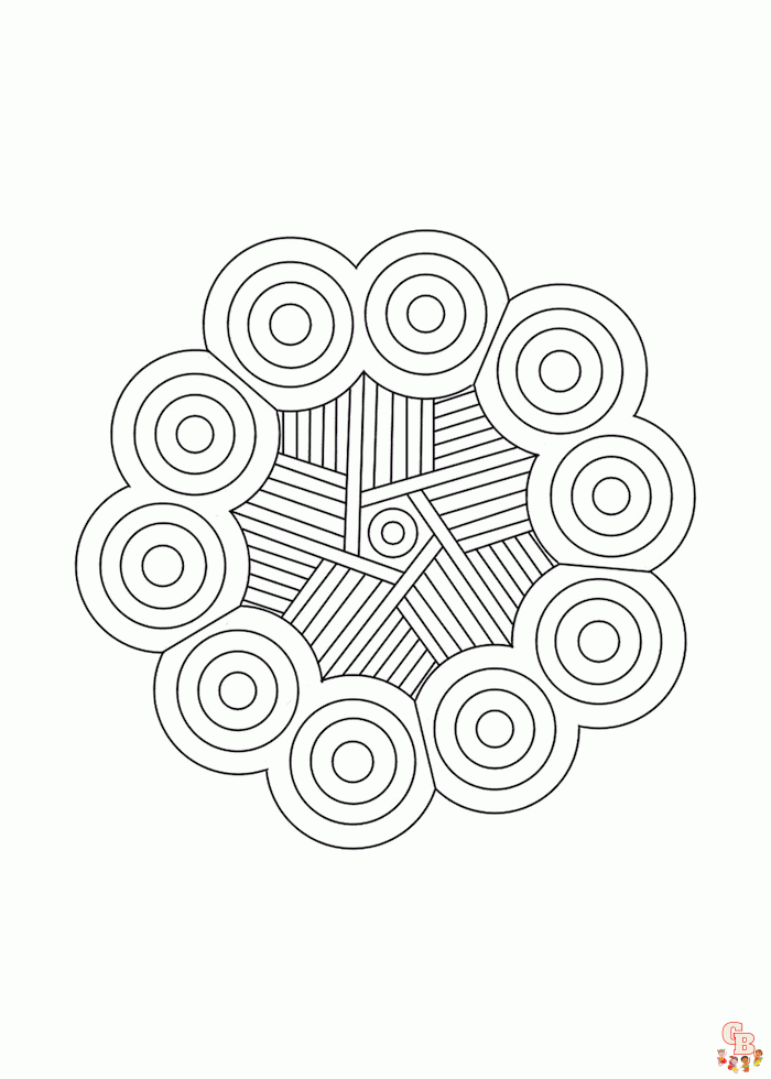 Eenvoudige Mandala Kleurplaat 1