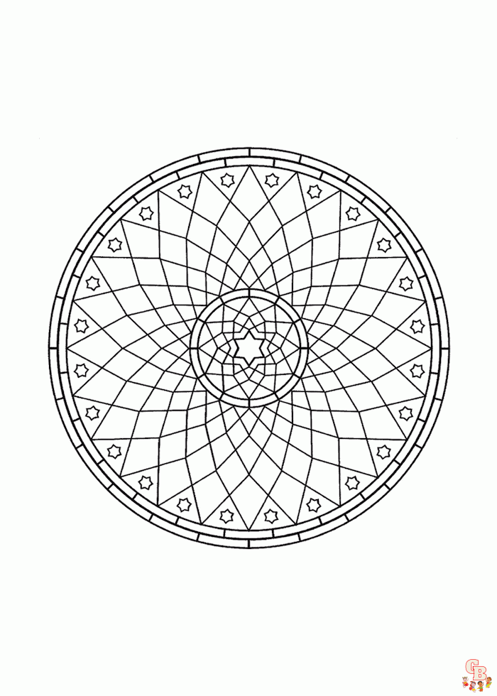 Eenvoudige Mandala Kleurplaat 3