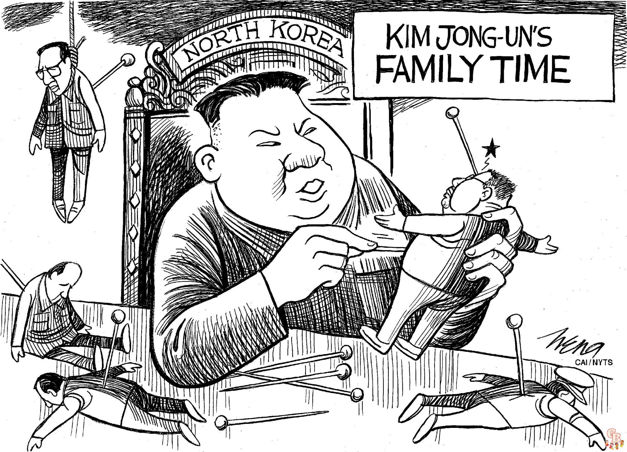 Kim Jong Un kleurplaten 3