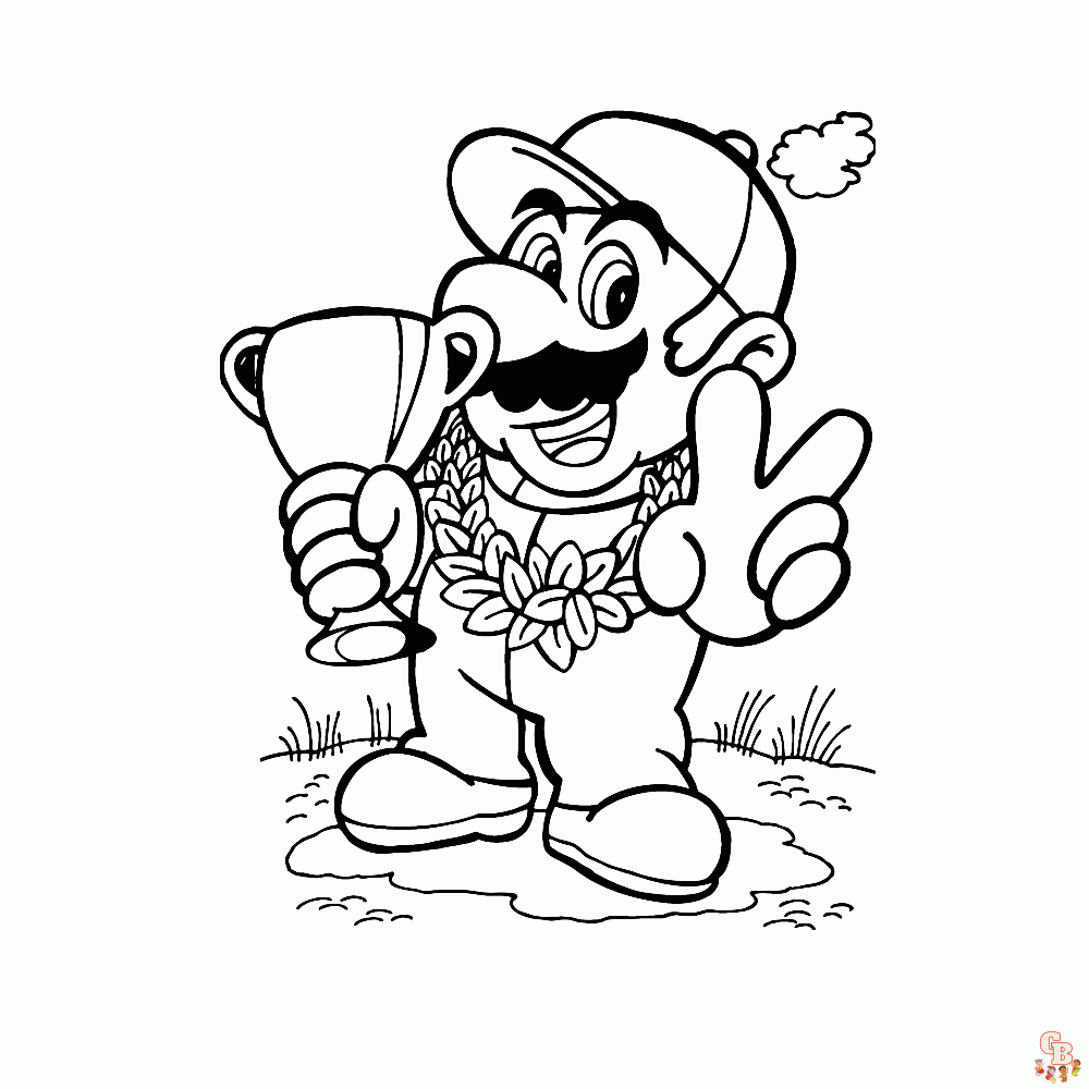 Mario Bros Kleurplaat 4