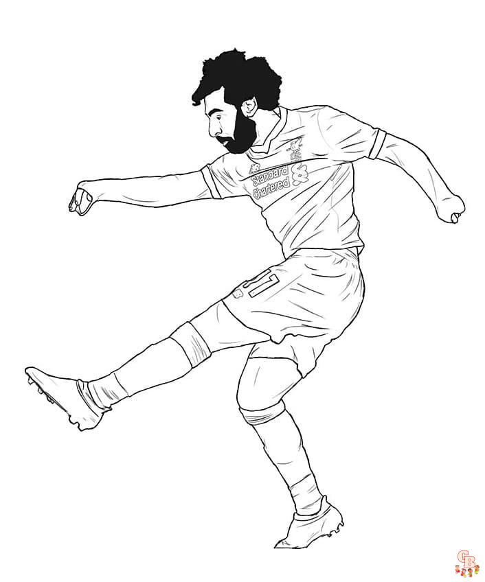 Mohamed Salah 6 coloring page