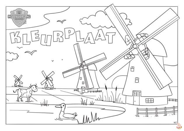 Molen Kleurplaat 1 2