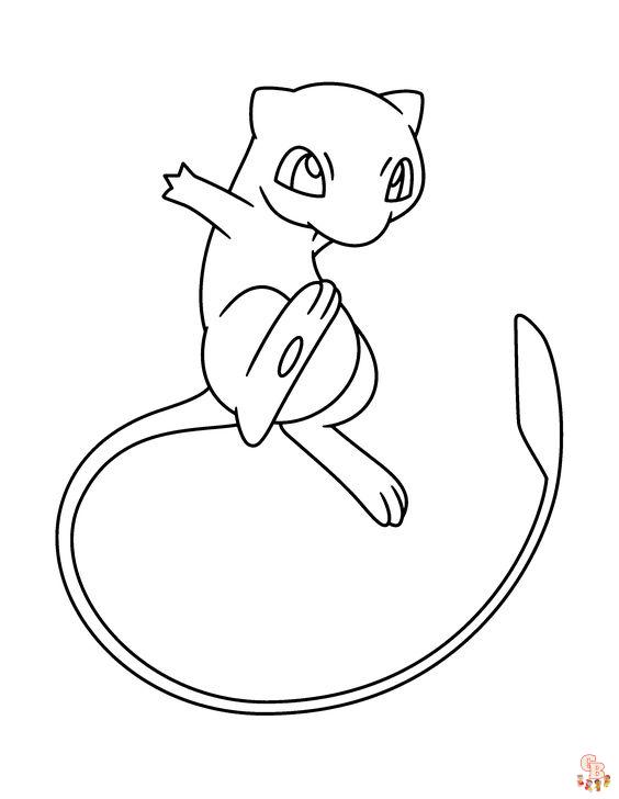 Pokemon Mewtwo Kleurplaat 2