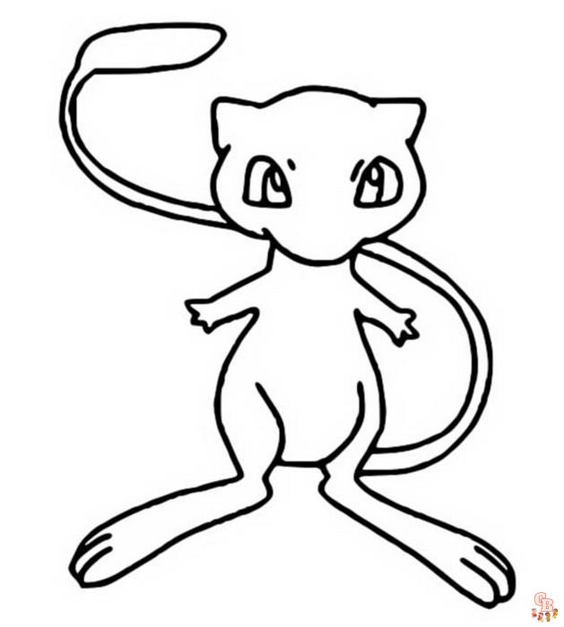 Pokemon Mewtwo Kleurplaat 3