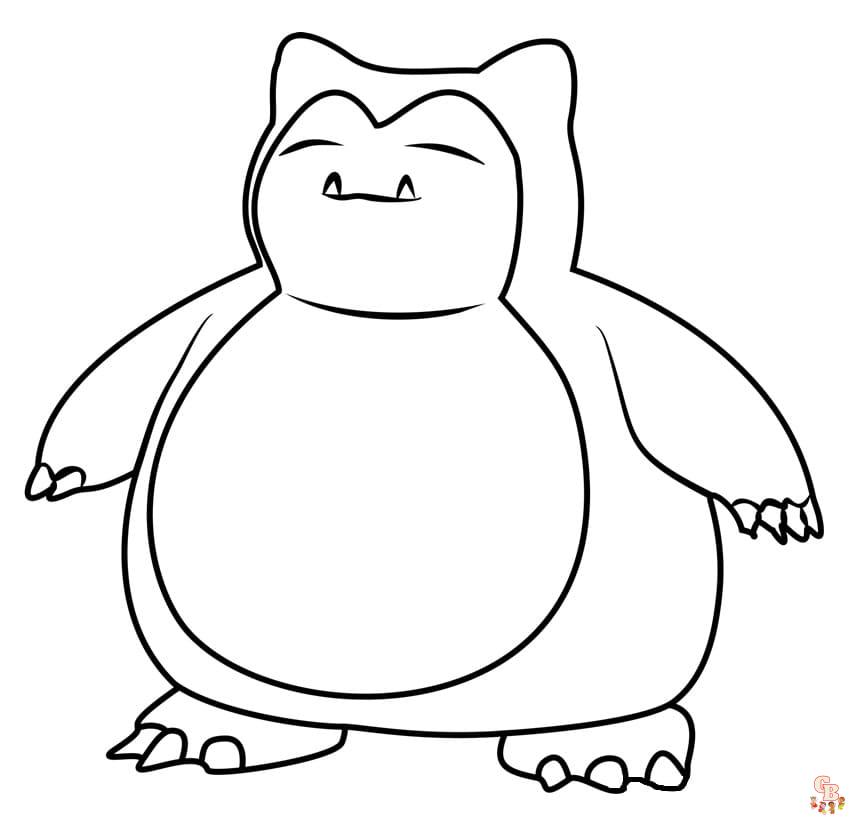 Snorlax Pokemon GO coloring page