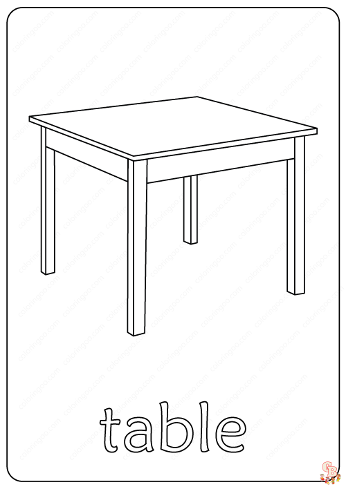 Tafel Kleurplaat 1