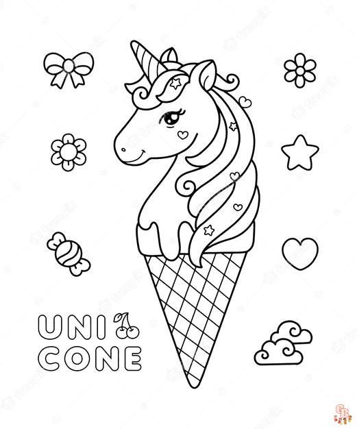 Unicorn Ice Cream Cone