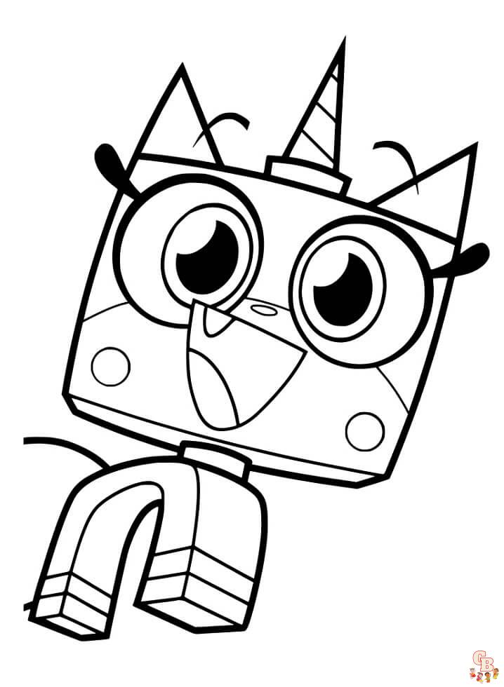 Unikitty Es Feliz para colorear