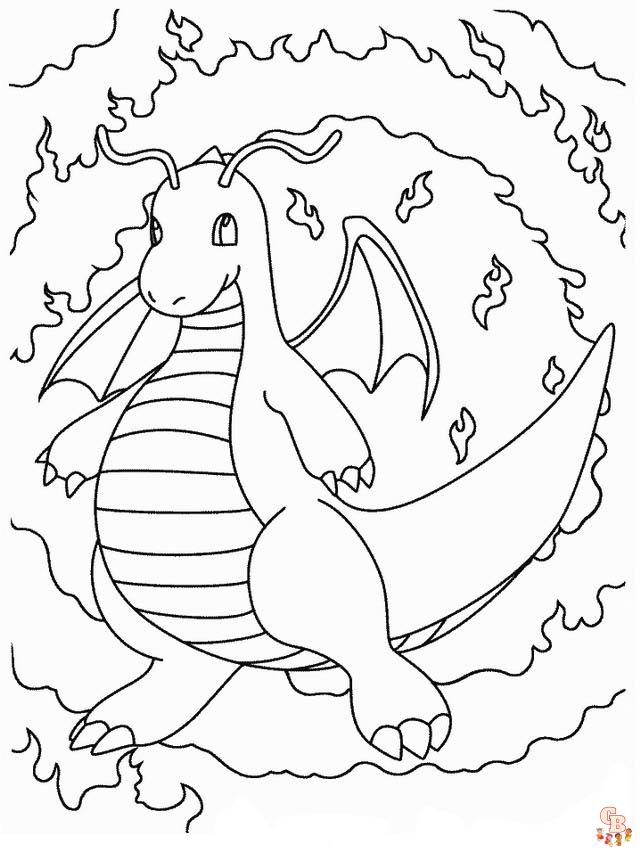 Gratis Charizard Kleurplaten voor Kinderen om te Printen - Leuke en Originele Cartoon en Realistische Charizard Kleurplaat