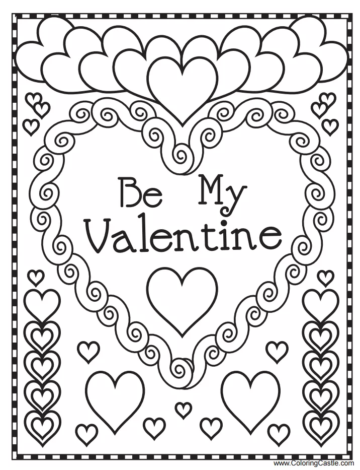 coloring castle valentine coloring pages 587501ca3df78c17b66d421d