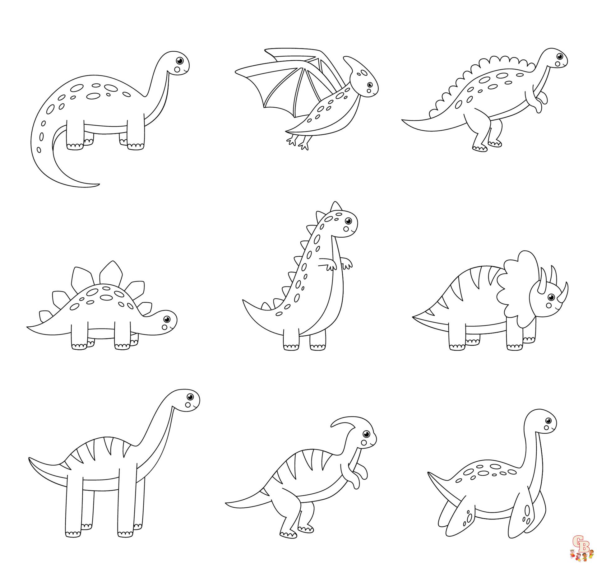 Gratis Dino Kleurplaten voor Kinderen - Schattige en Educatieve Opties