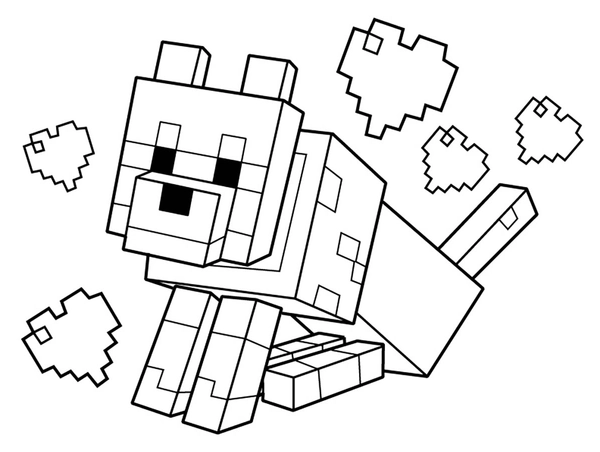 Gratis kleurplaten Minecraft - Minecraft-personages om te kleuren