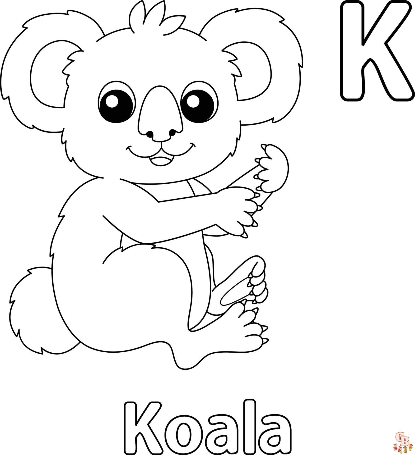 Kleurplaat koala 6 leuke en makkelijke opties voor kinderen