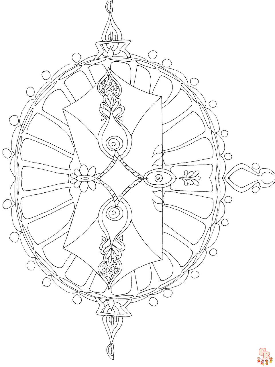 Mandala Kleurplaat Voor Kinderen, Ontspanning en Meditatie