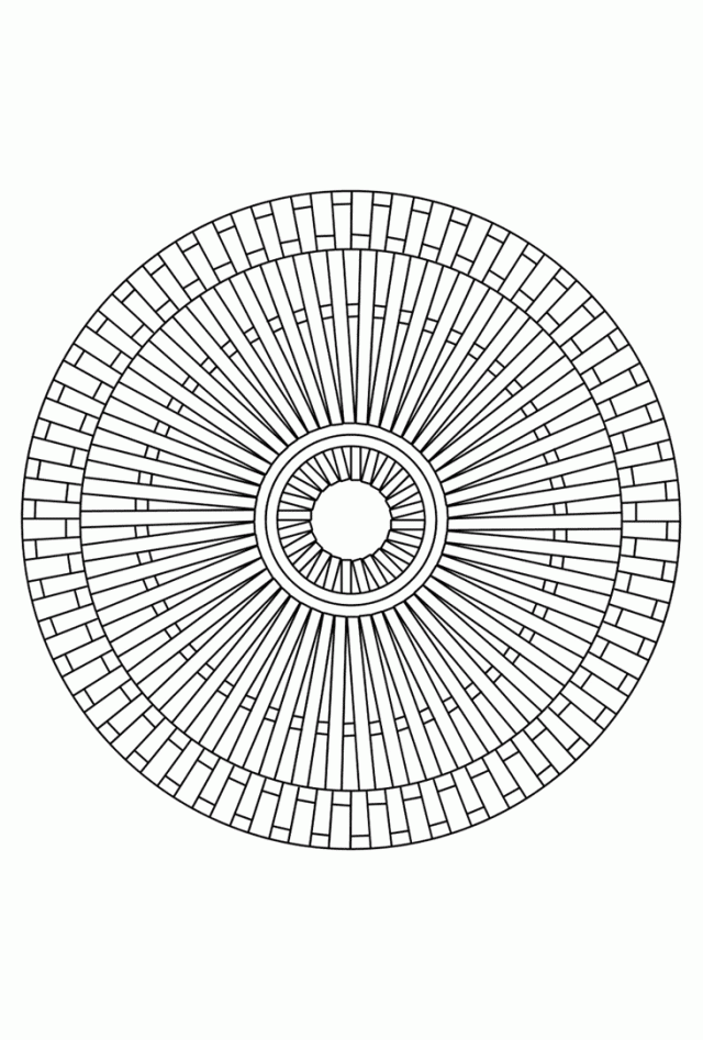 Mandala Kleurplaat Voor Kinderen, Ontspanning en Meditatie