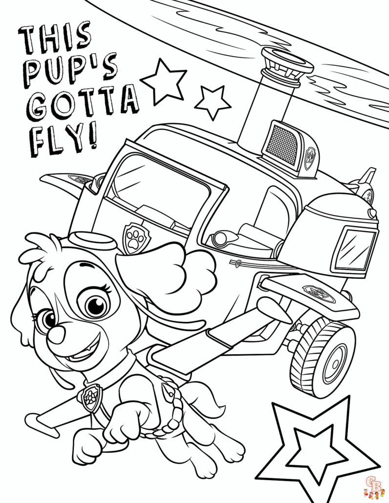 Gratis Paw Patrol kleurplaten - Kleurplaten met alle Paw Patrol pups