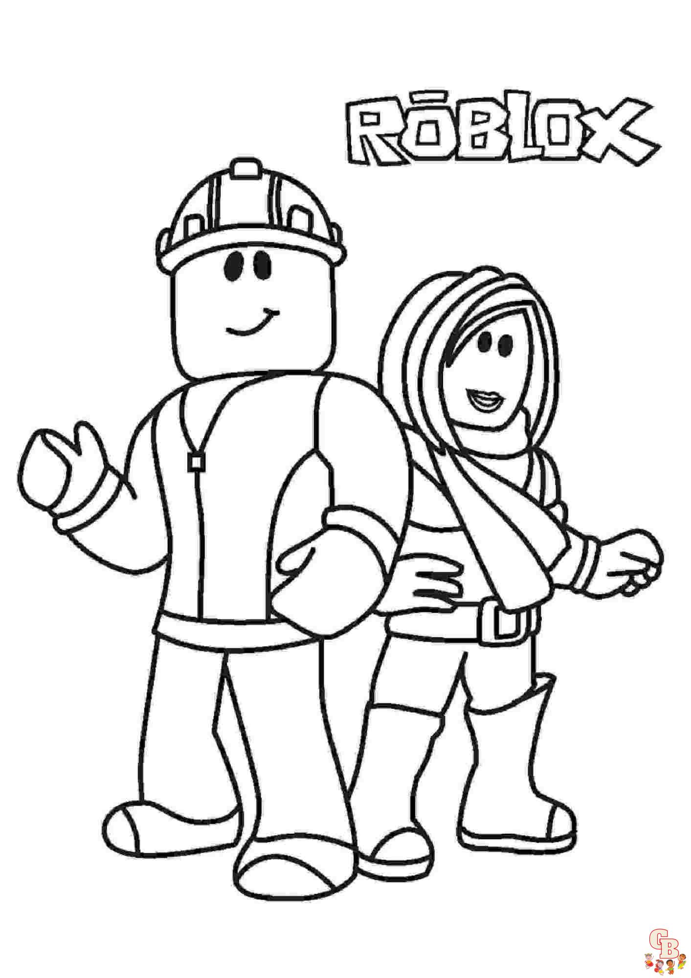 Gratis kleurplaten van Roblox - Kleurplaat Roblox voor kinderen