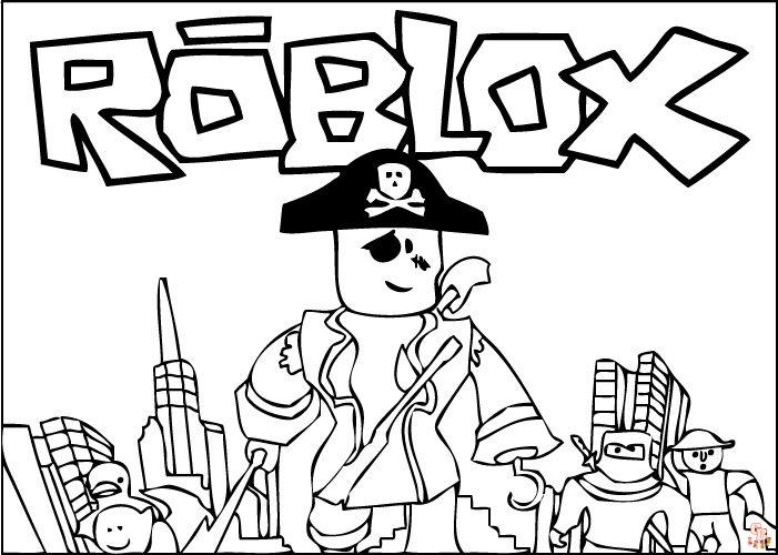 Gratis kleurplaten van Roblox - Kleurplaat Roblox voor kinderen