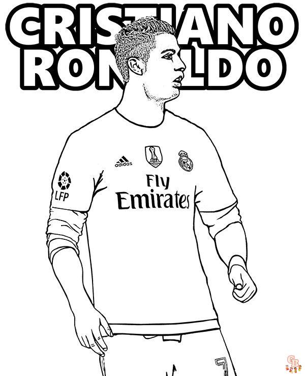 Kleurplaat Ronaldo - Realistische Kleurplaten van Ronaldo voor Kinderen, Tieners en Volwassenen