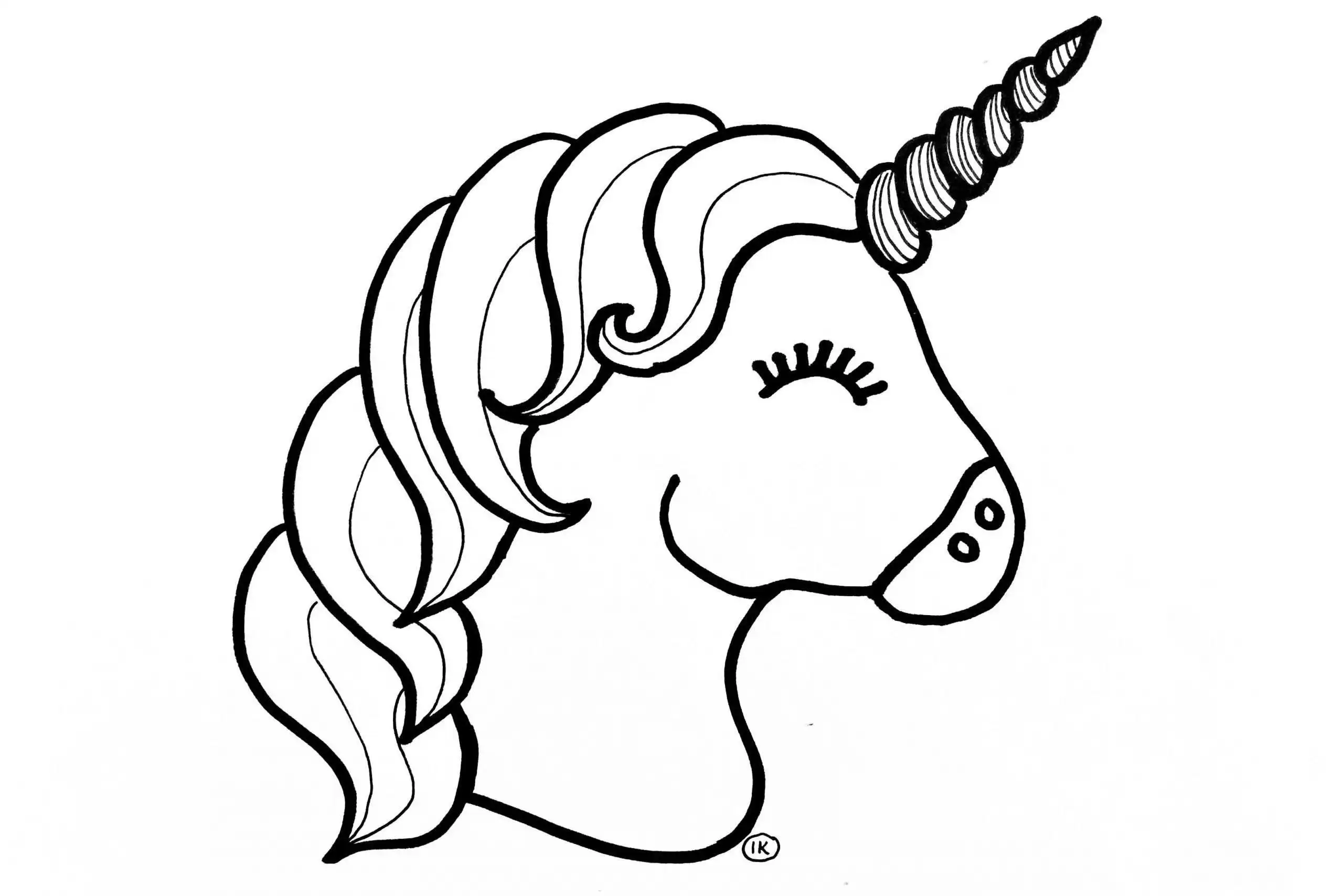 schattige baby unicorn kleurplaat 2