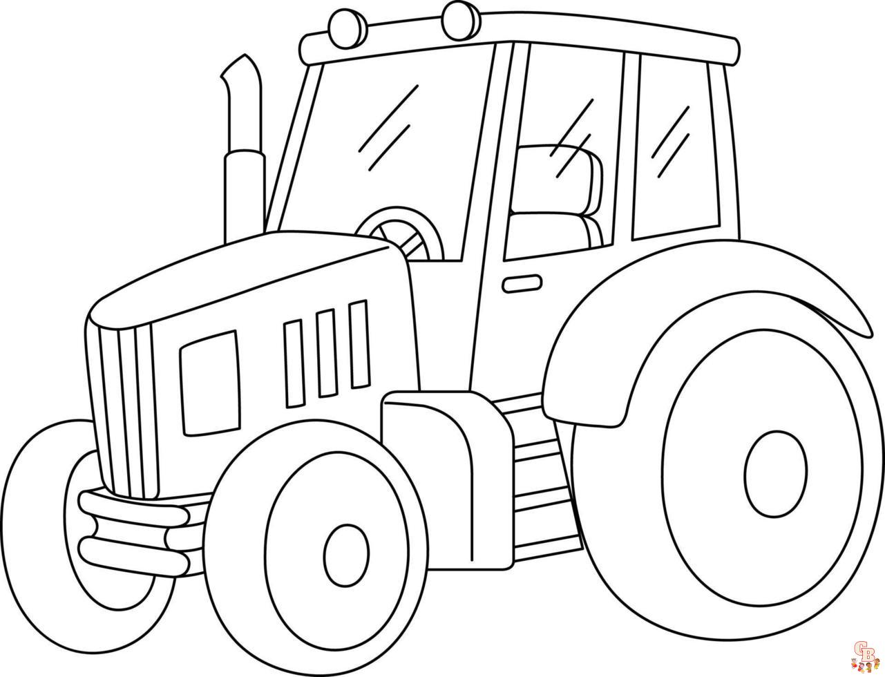 Gratis Kleurplaat Tractor Voor Kinderen - Leuke Kleurplaten van Tractoren om te Printen