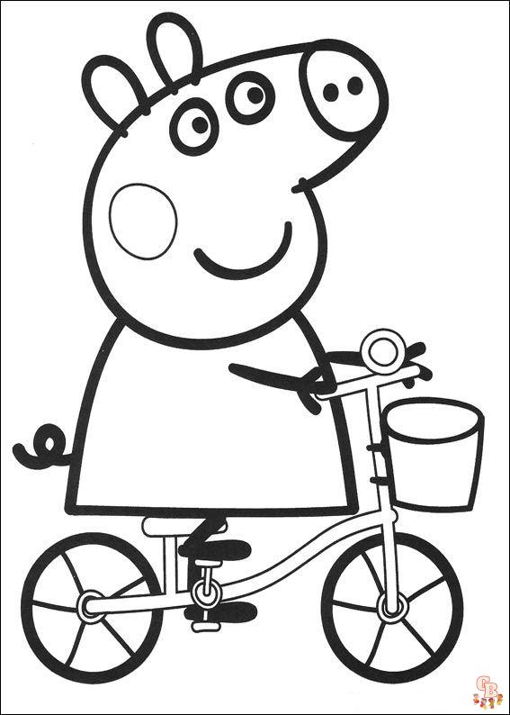 Kleurplaten Peppa Pig 13