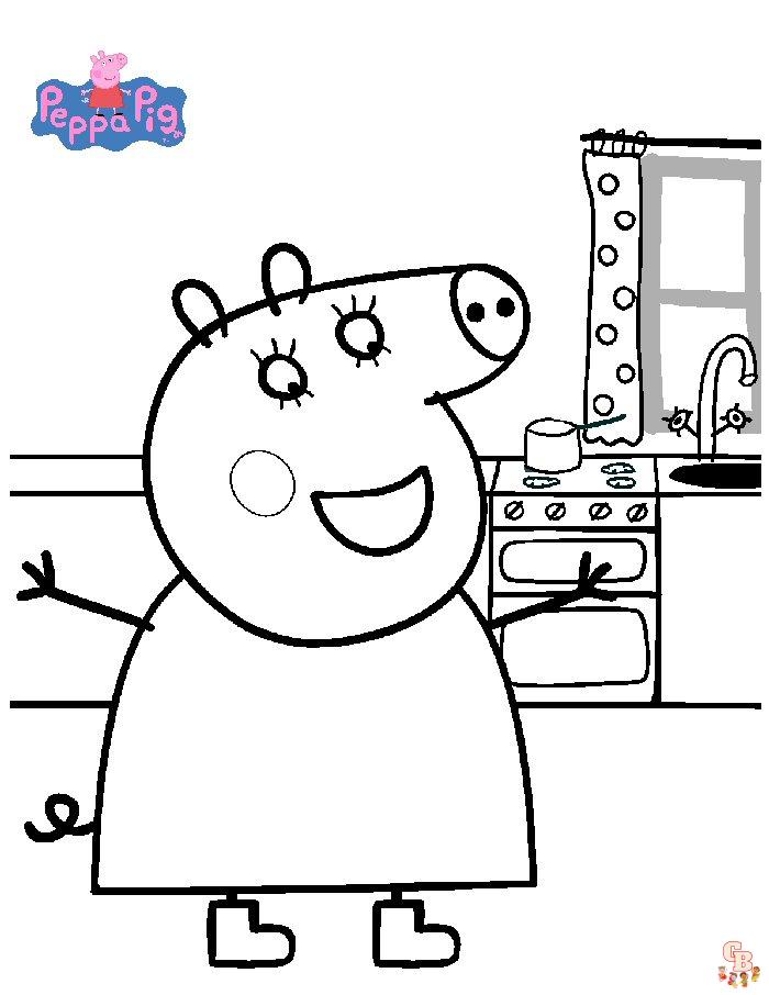 Kleurplaten Peppa Pig 17