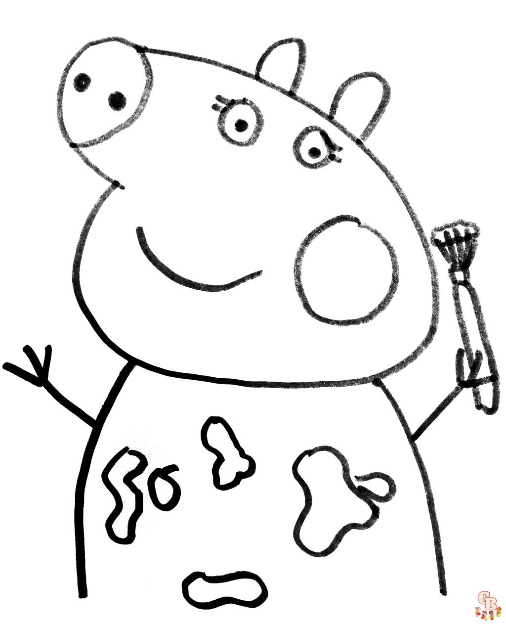 Kleurplaten Peppa Pig 18