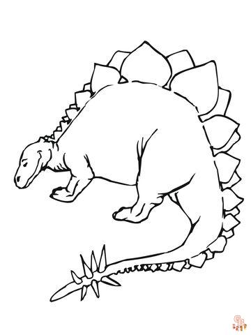 Stegosaurus Kleurplaat 3