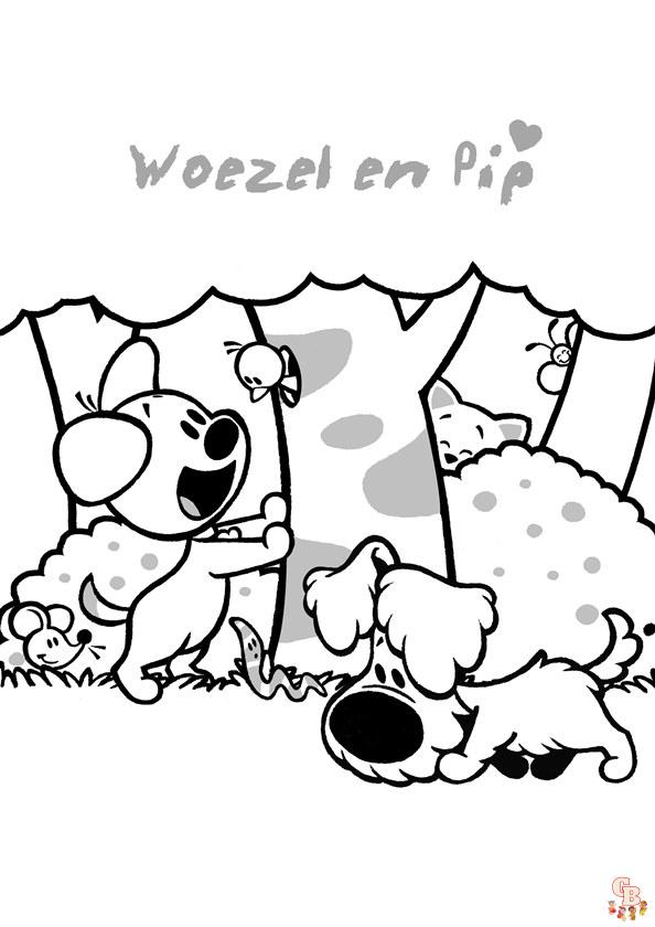 Woezel en pip kleurplaat 13