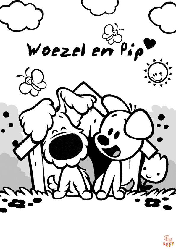 Woezel en pip kleurplaat 14