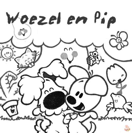 Woezel en pip kleurplaat 8